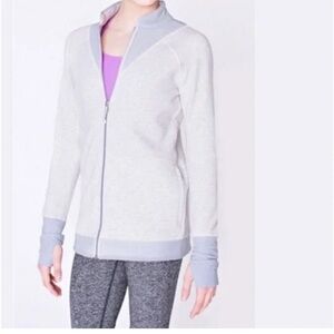 Ivivva Light Gray Zip-Up Jacket